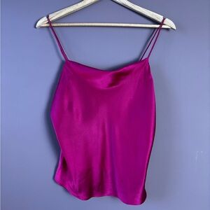 Alice + Olivia Hot Pink Silk Camisole Sz S